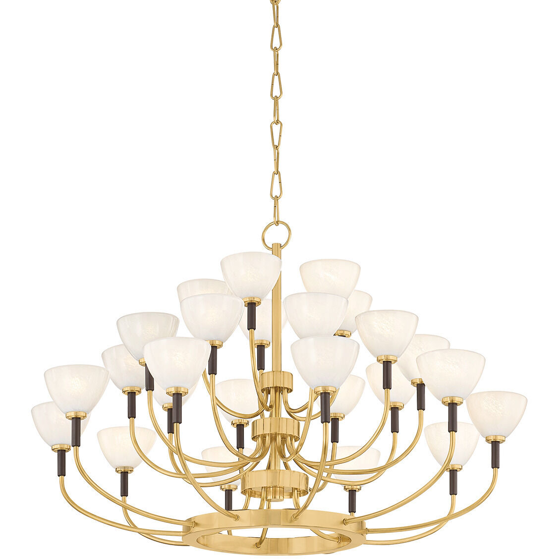 Brahma 25 Light 38 inch Vintage Polished Brass/Bronze Chandelier Ceiling Light