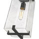 Sana 1 Light 6.75 inch Black Outdoor Chain Mount Ceiling Fixture in Seedy Glass