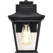 Jasper 11 inch Matte Black Outdoor Wall Lantern, Small