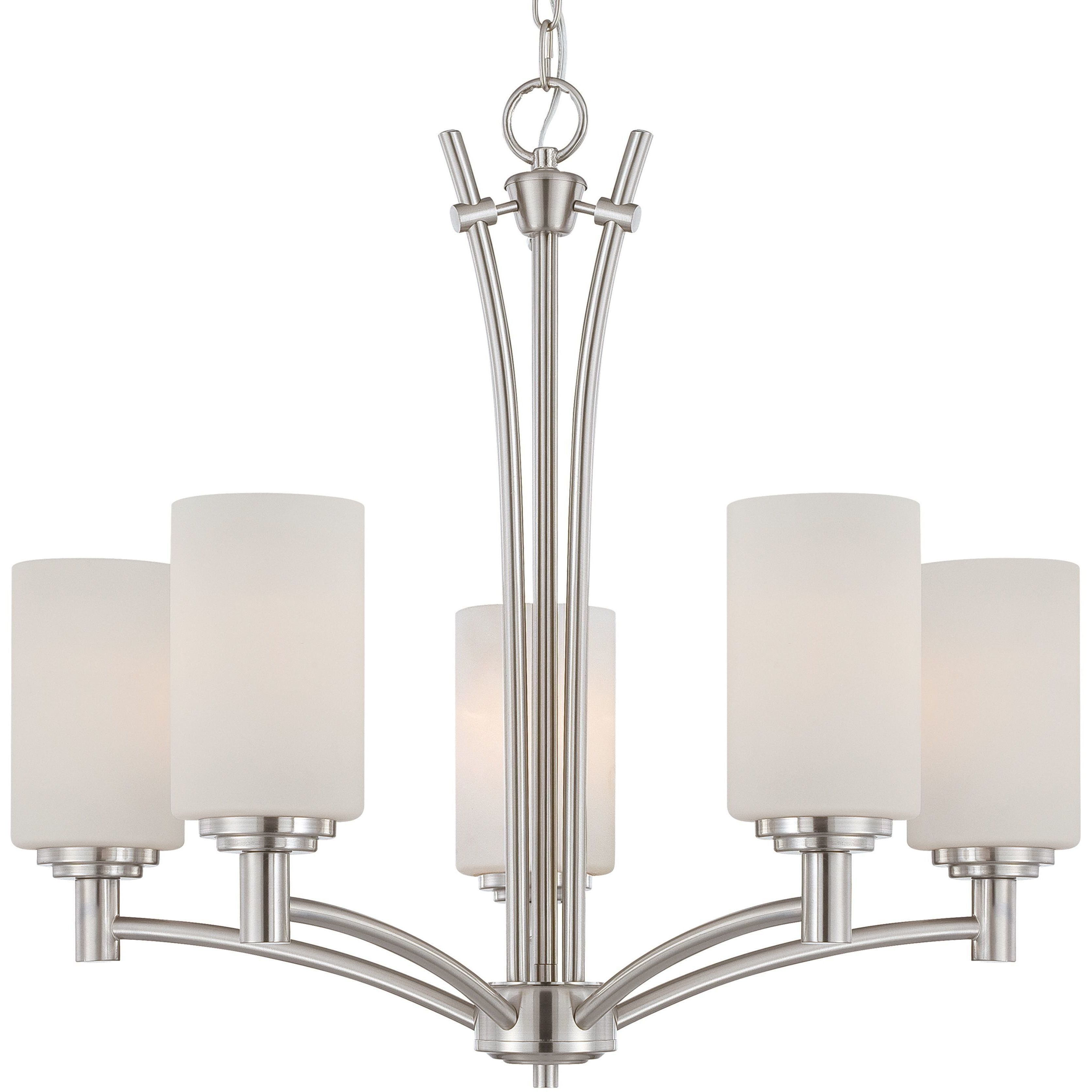 Pittman 5 Light 24 inch Brushed Nickel Chandelier Ceiling Light