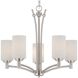 Pittman 5 Light 24 inch Brushed Nickel Chandelier Ceiling Light