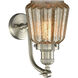 Franklin Restoration Chatham LED 6 inch Brushed Satin Nickel Sconce Wall Light in Mercury Glass, Franklin Restoration