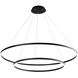 Circulo 2 Light 48 inch Black Pendant Ceiling Light