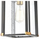 Vincentown 1 Light 8 inch Matte Black with Brushed Brass Outdoor Pendant