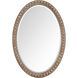 Zohra 31.5 X 21.63 inch Light Grey Mirror, Oval