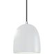 Radiance Collection - Bell Single Drop Pendant in Polished Chrome, Dedicated LED, Gloss White, Black, Form+Finish+Function