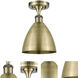 Ballston Dome LED 7.5 inch Antique Brass Semi-Flush Mount Ceiling Light