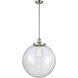 Franklin Restoration Beacon 1 Light 18 inch Brushed Satin Nickel Pendant Ceiling Light in Incandescent, Seedy