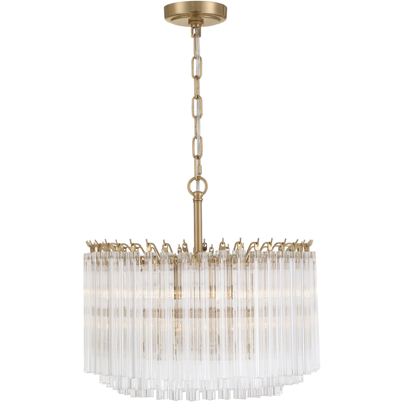 Lofton 5 Light 18 inch Aged Brass Chandelier Ceiling Light