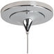 Ciro LED 3.6 inch Chrome Pendant Ceiling Light in White Glass
