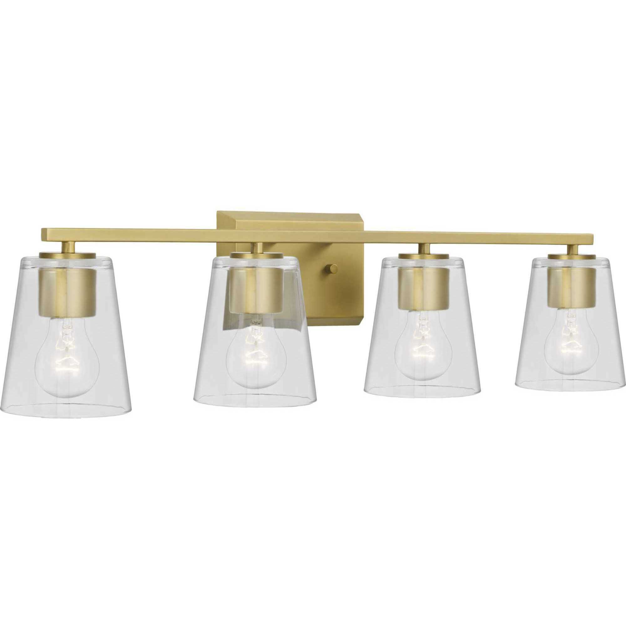 Vertex 4 Light 29 inch Brushed Gold Bath Light Wall Light