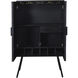 Sunburst 51.5 X 32 inch Black Cabinet, Wine Cabinet