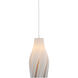 Posh 1 Light 5.5 inch White/Silver Multi-Drop Pendant Ceiling Light