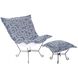 Syros Denim Outdoor Puff Scroll Chair