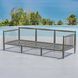 Borneo Weathered Dark Gray and Charcoal Gray Rope and Oyster White Outdoor Sofa