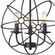 Yardley 3 Light 16 inch Black Chandelier Ceiling Light