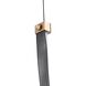 Ayers LED 43.25 inch Champagne Gold and Black and Brown Linear Chandelier Ceiling Light