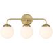 Maverick Bath Vanity Light Wall Light in Vibrant Gold