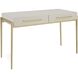 Jewel 48 inch White Faux Shagreen and Gold Leaf Desk