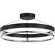 Grande Illusion LED 21.25 inch Coal with Polished Nickel Pendant Ceiling Light