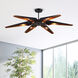 Amar 6 Light 43 inch Matte Black Chandelier Ceiling Light