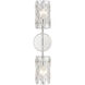 Forma de Crystal 2 Light 5 inch Polished Chrome Sconce Wall Light