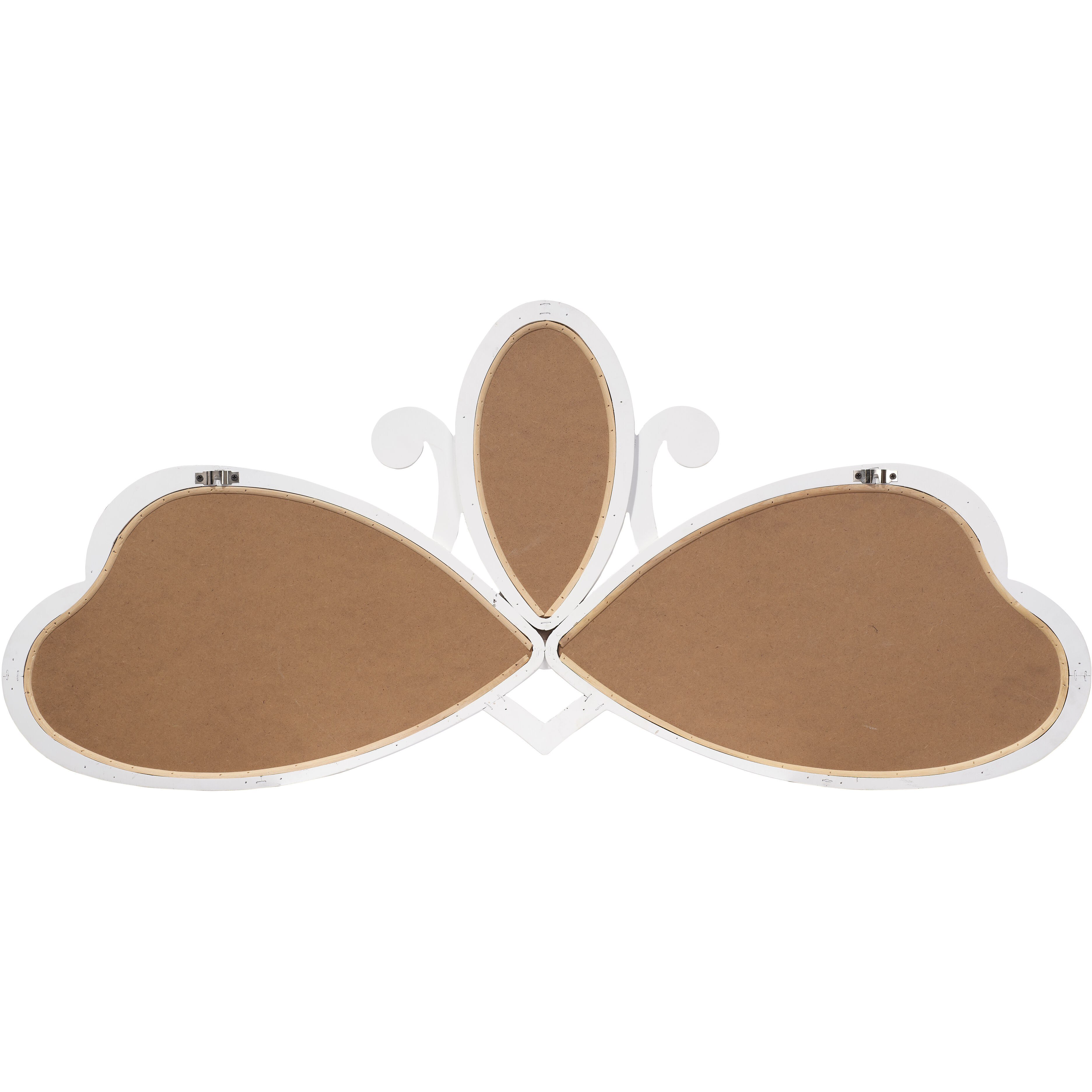 Scroll 46 X 20 inch White Mirror