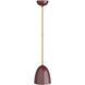 Wade 1 Light 8.5 inch Oxblood Flush Mount Ceiling Light