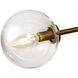 Alora Mood Cassia 6 Light 39.5 inch Aged Gold Chandelier Ceiling Light in Clear Glass