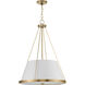 Saffert 3 Light 22 inch Vintage Brass Pendant Ceiling Light, Design Series