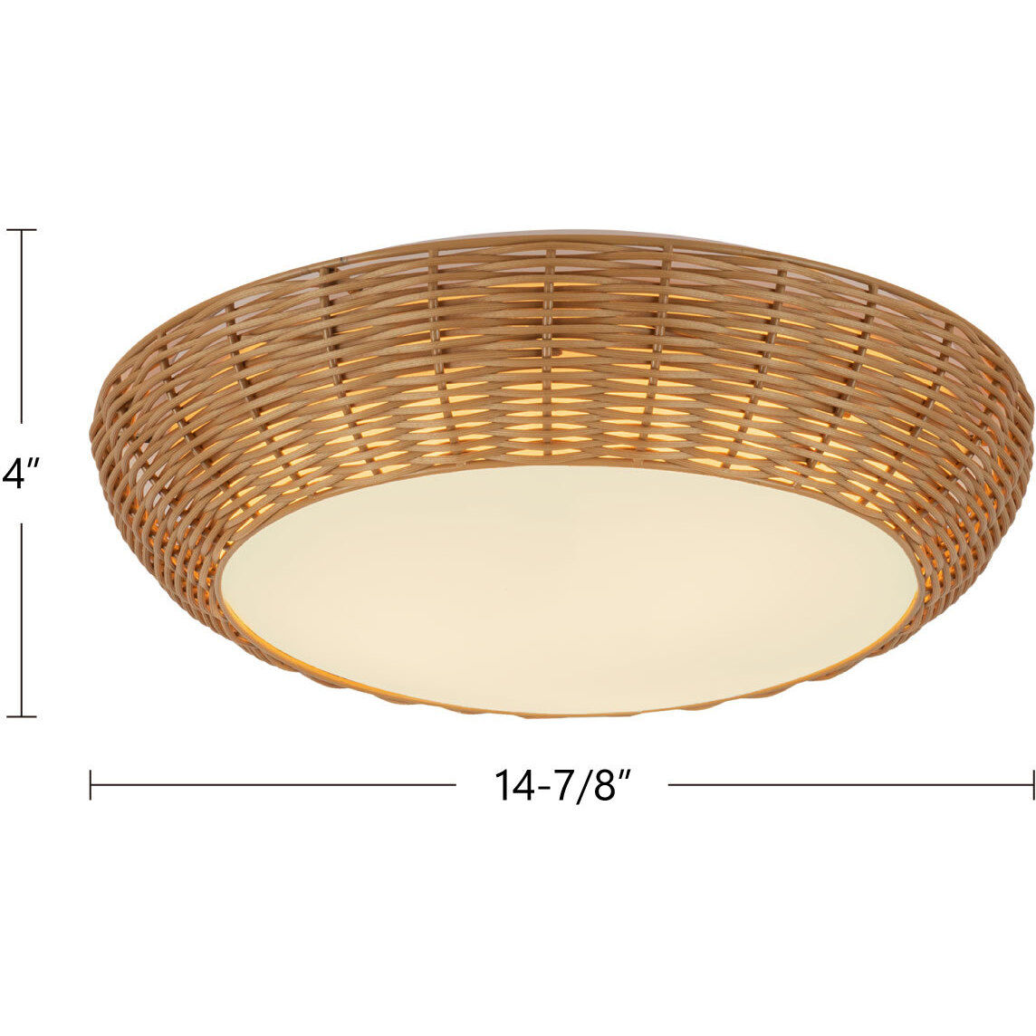 Alora Mood Merida 2 Light 14.88 inch Rattan Flush Mount Ceiling Light