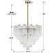 Addis 12 Light 26.75 inch Aged Brass Chandelier Ceiling Light in Tronchi Glass Clear