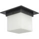Mineral 1 Light 7.88 inch Urban Bronze and Matte Opal Glass Flush Mount Ceiling Light in Opal Glass Shade