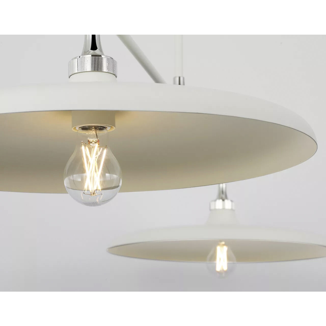 Thomas O'Brien Piatto LED 63.25 inch Polished Nickel and Plaster White Linear Pendant Ceiling Light