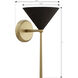 Cortan 1 Light 8 inch Legacy Brass and Dark Bronze Bath Sconce Wall Light
