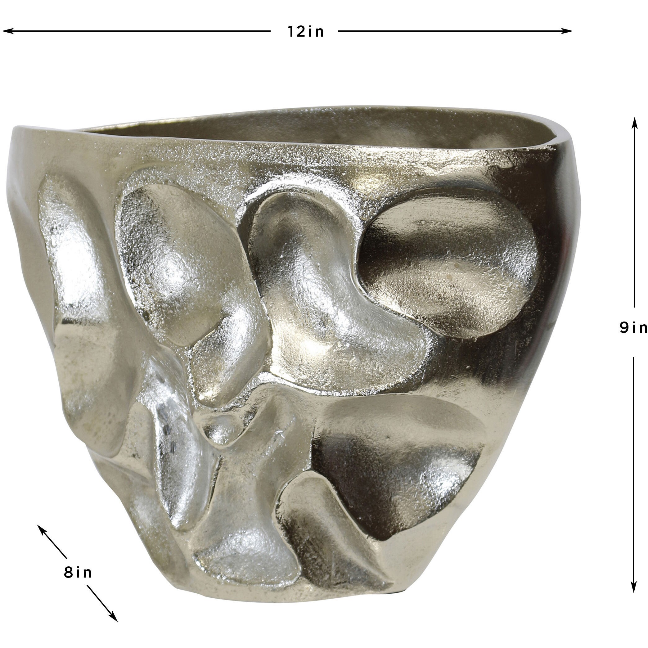 Crumple 11.5 X 9 inch Vase in 8 x 11.5 x 9