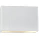 Ambiance Collection LED 10 inch Gloss White/Gloss White Outdoor Wall Sconce