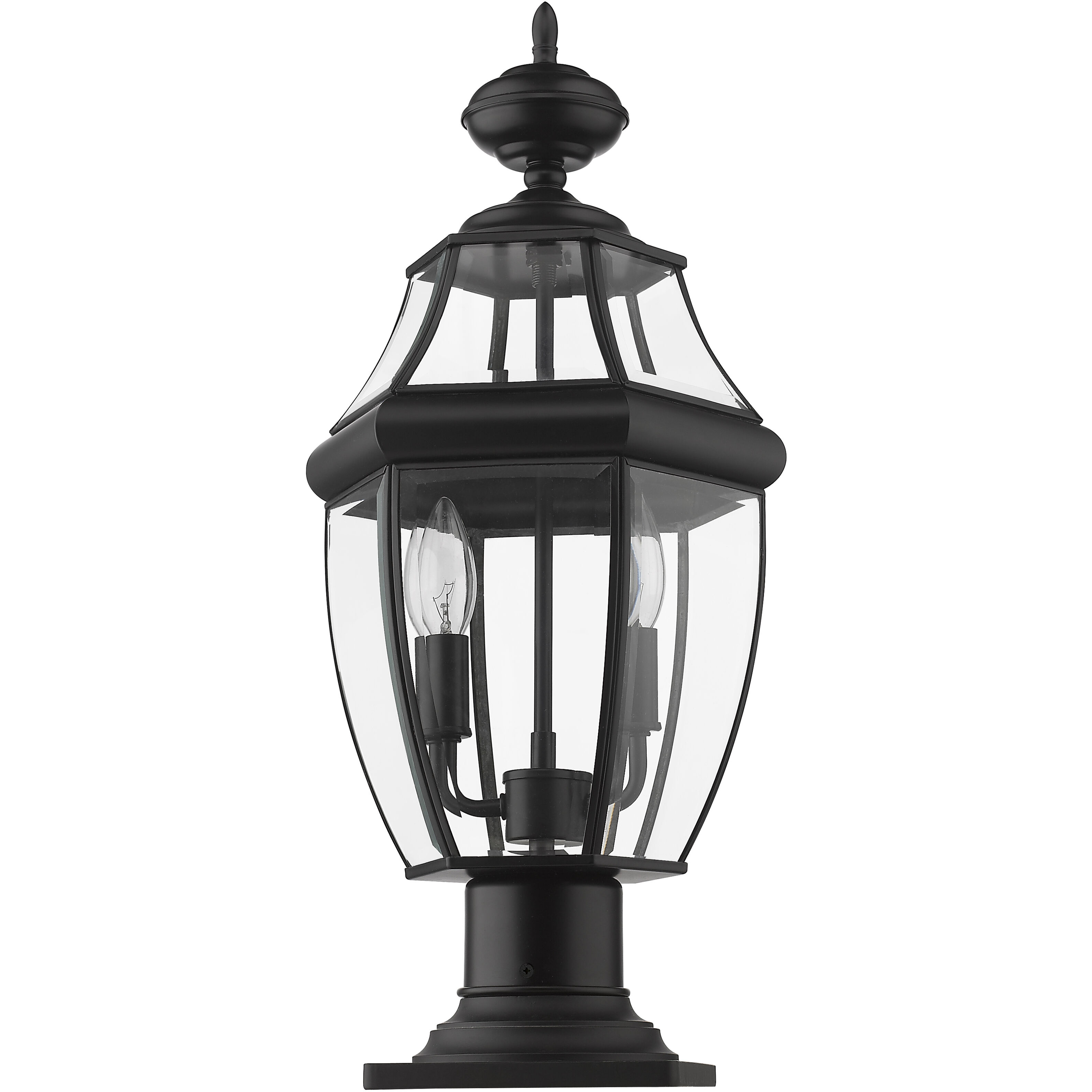 Westover 2 Light 20.25 inch Black Outdoor Pier Mounted Fixture