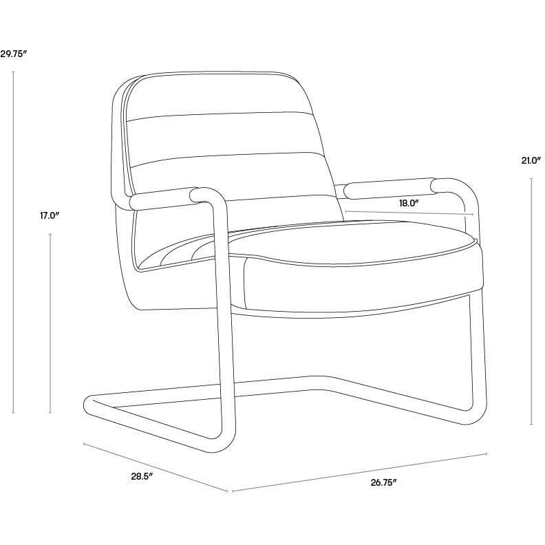 Lincoln Vintage Black Lounge Chair
