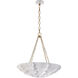 AERIN Benit 4 Light 32 inch Plaster White Sculpted Chandelier Ceiling Light, Medium