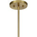 Bailey 4 Light 20 inch Warm Brass Convertible Semi-Flush or Pendant Ceiling Light