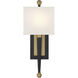 Ardson Bath Sconce Wall Light in Matte Black and Vibrant Gold