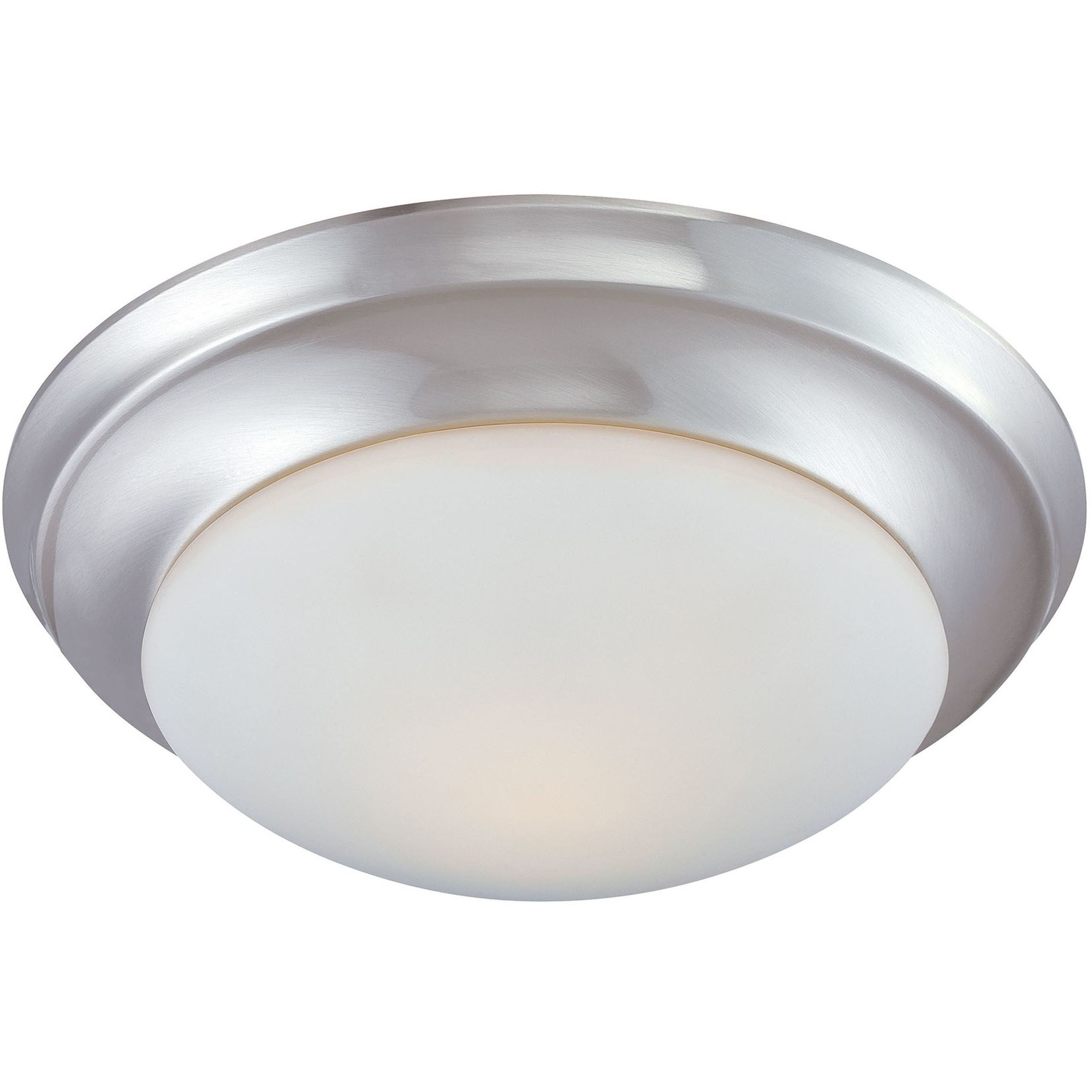 Fluor 1 Light 11.75 inch Brushed Nickel Flush Mount Ceiling Light