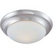 Fluor 1 Light 11.75 inch Brushed Nickel Flush Mount Ceiling Light