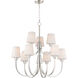 Shelter 9 Light 30 inch Satin Nickel Chandelier Ceiling Light