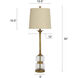 Signature 34 inch 150 watt Clear and Gold Table Lamp Portable Light