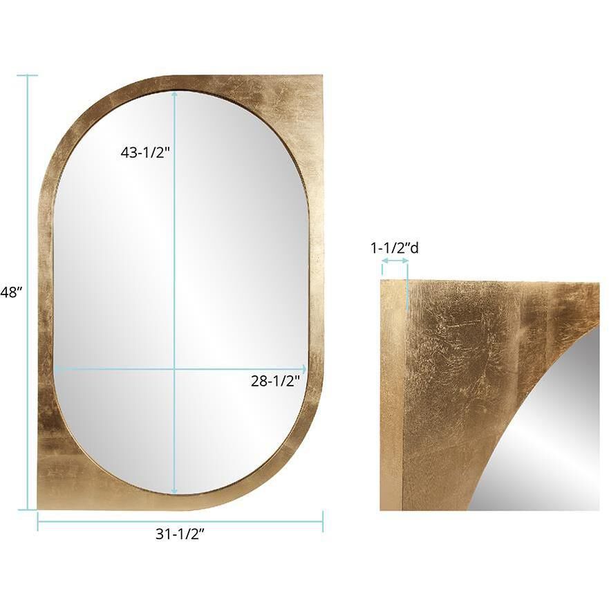 Golden Klimt 48 X 31.5 inch Gold Leaf Mirror