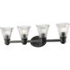 Intrepid 4 Light 32.25 inch Bronze Vanity Wall Light