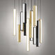 Chaos 13 Light 20 inch Black Aged Brass Multi-Light Pendant Ceiling Light