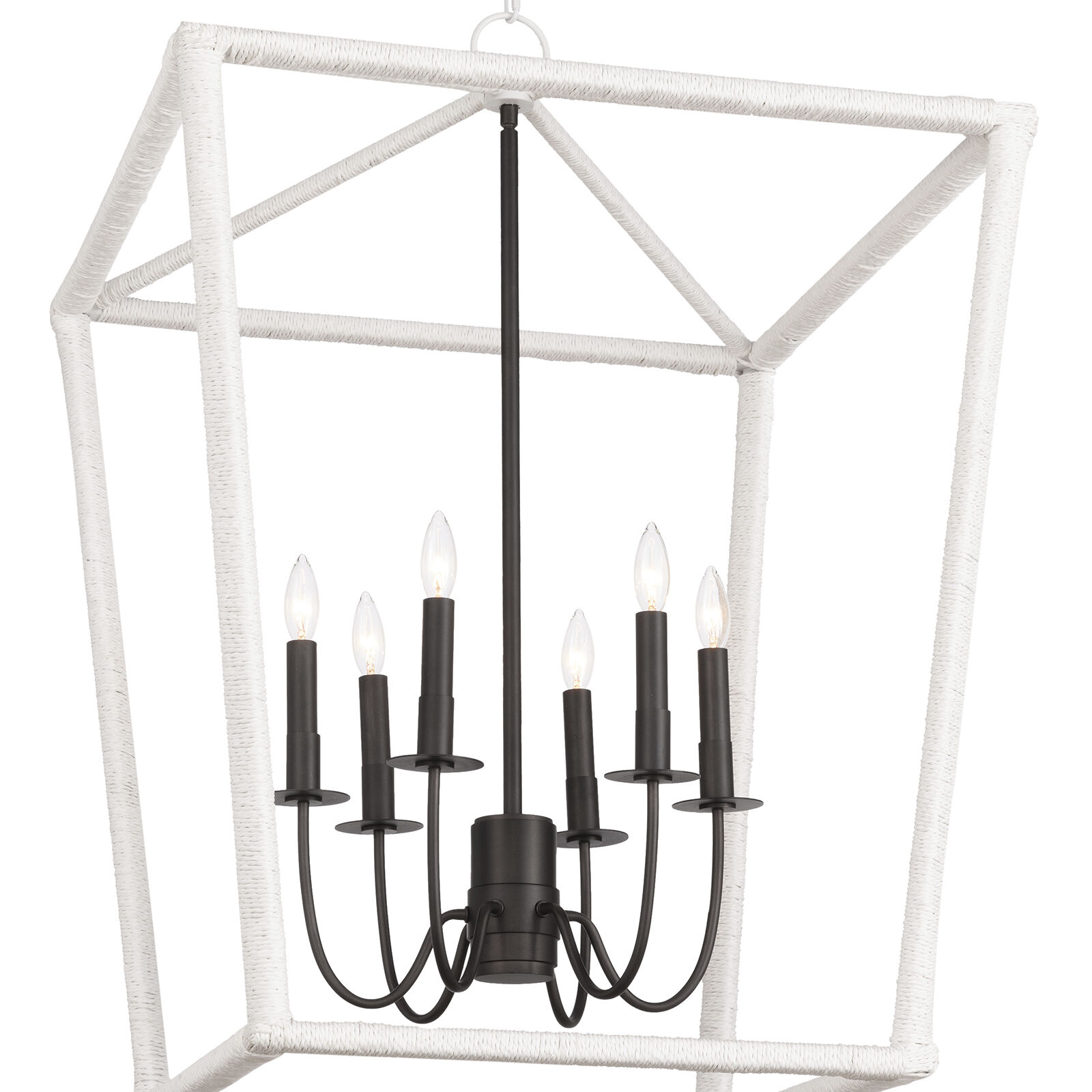 Luella 6 Light 26.75 inch Blackened Brass Lantern, Large